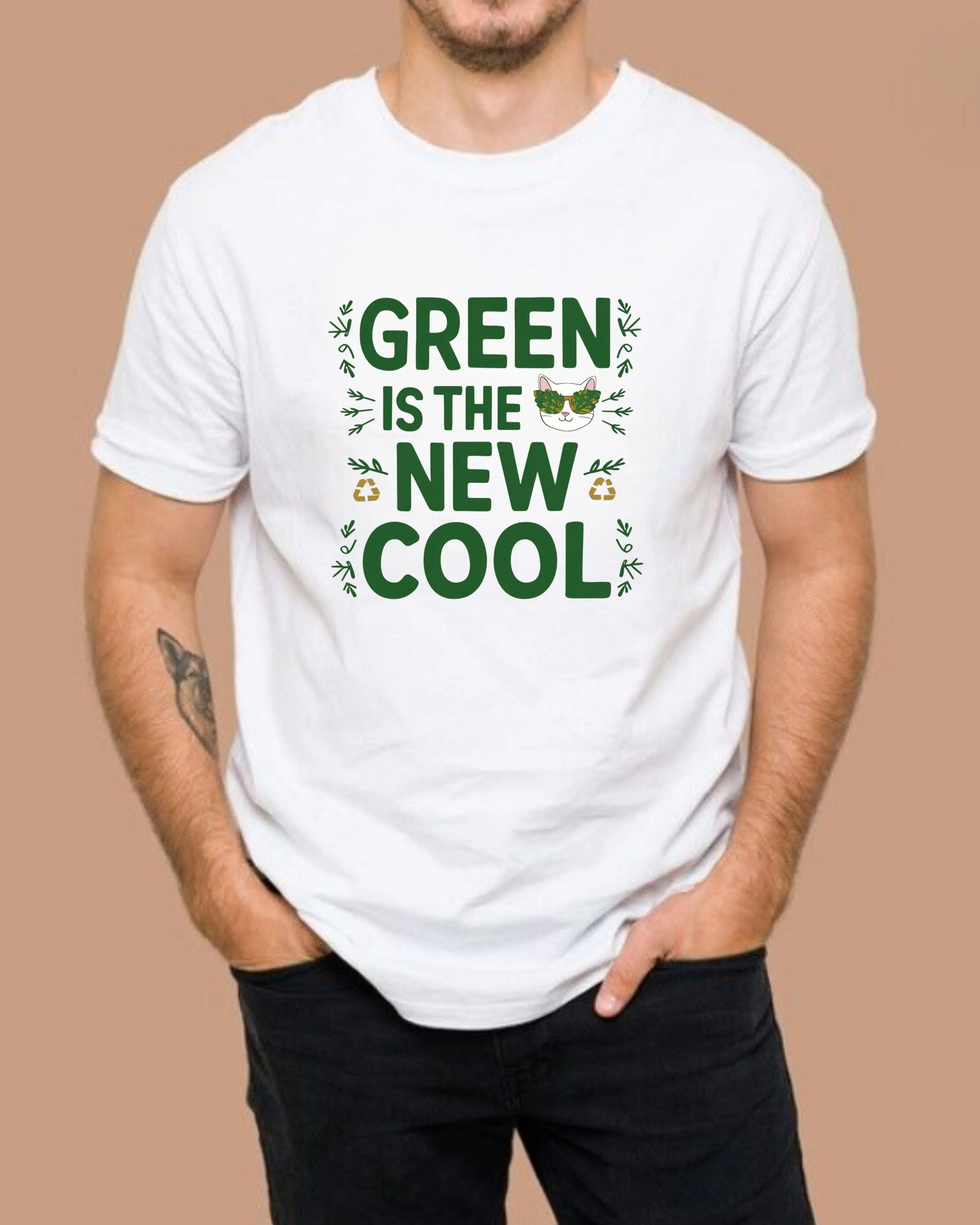 Green Is The New Cool Cotton Tshirt