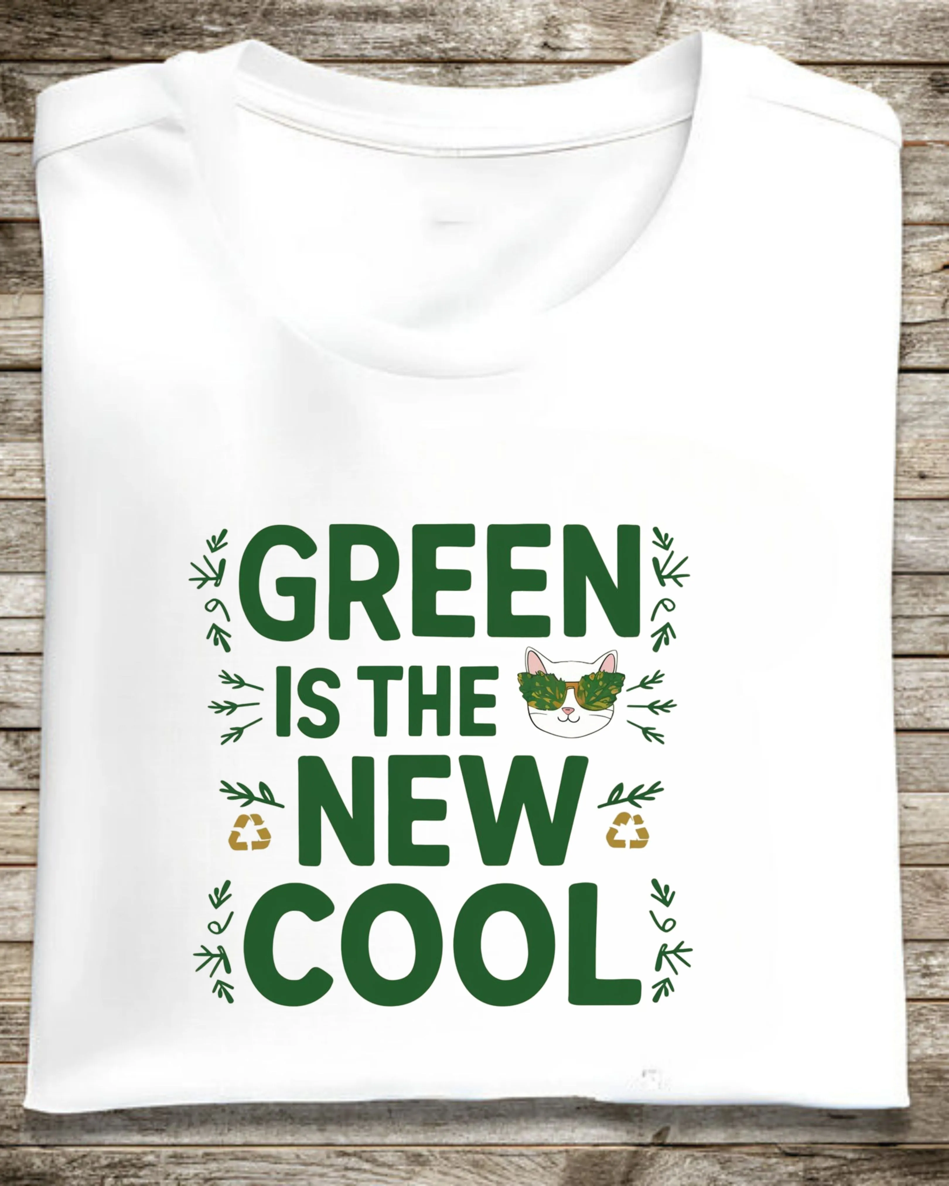 Green Is The New Cool Cotton Tshirt