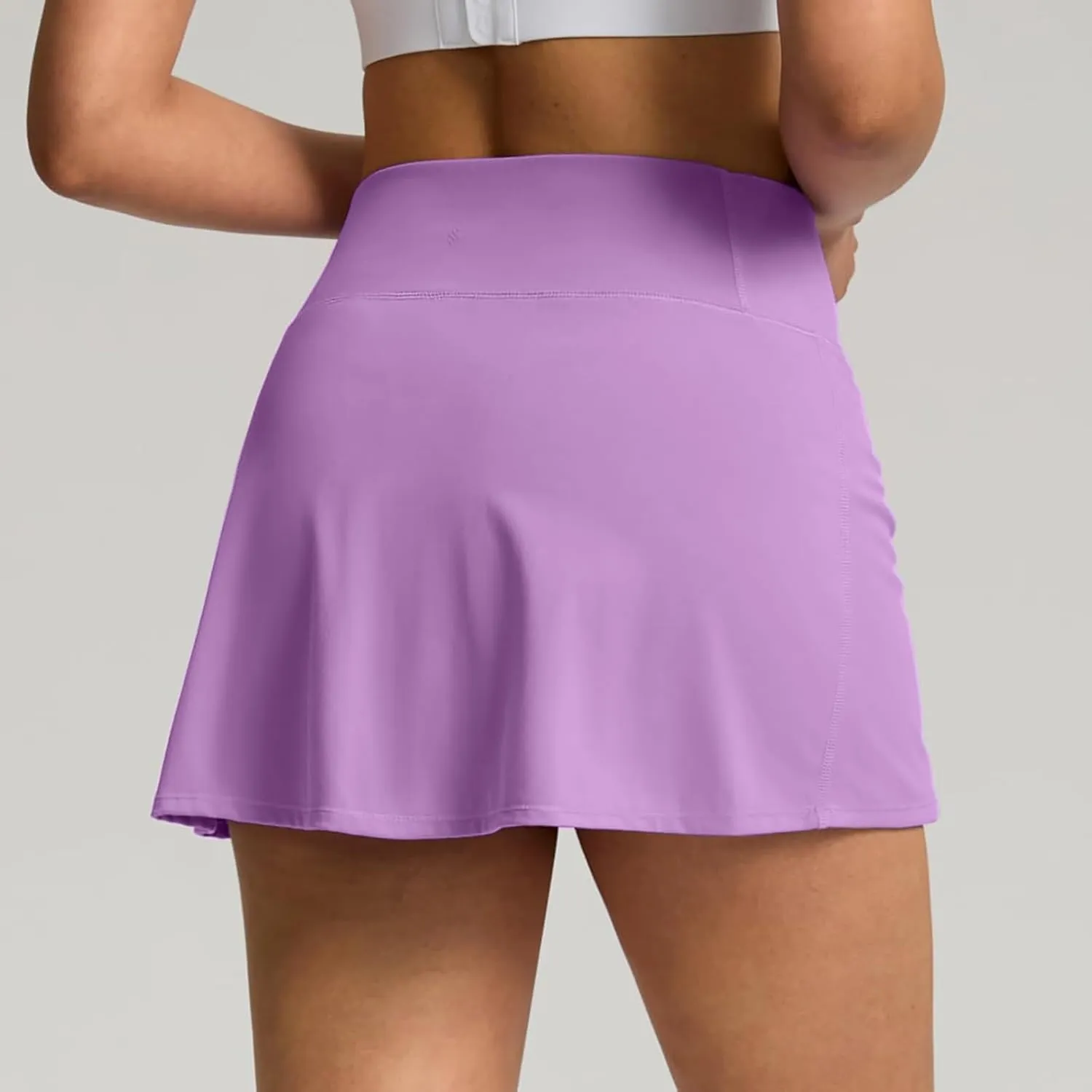 Hiking Shorts Women Workout Double Layered Pleats Running Athletic Yoga Shorts with Pockets High Waisted Lounge Skorts