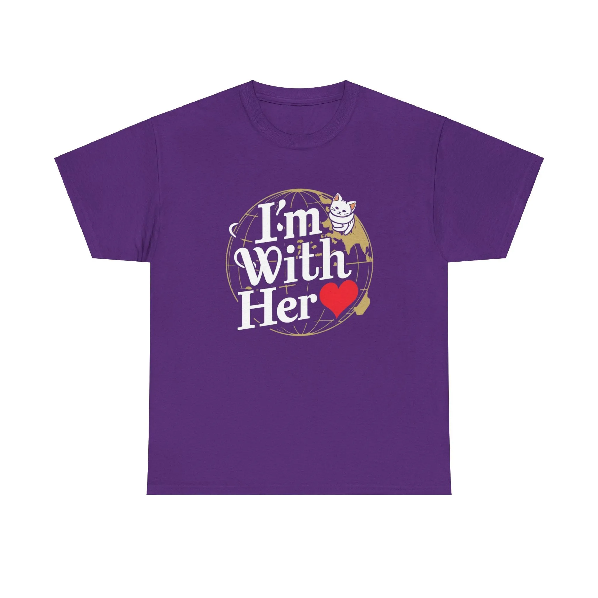 I'm With Her Planet Earth Unisex Cotton T-Shirt