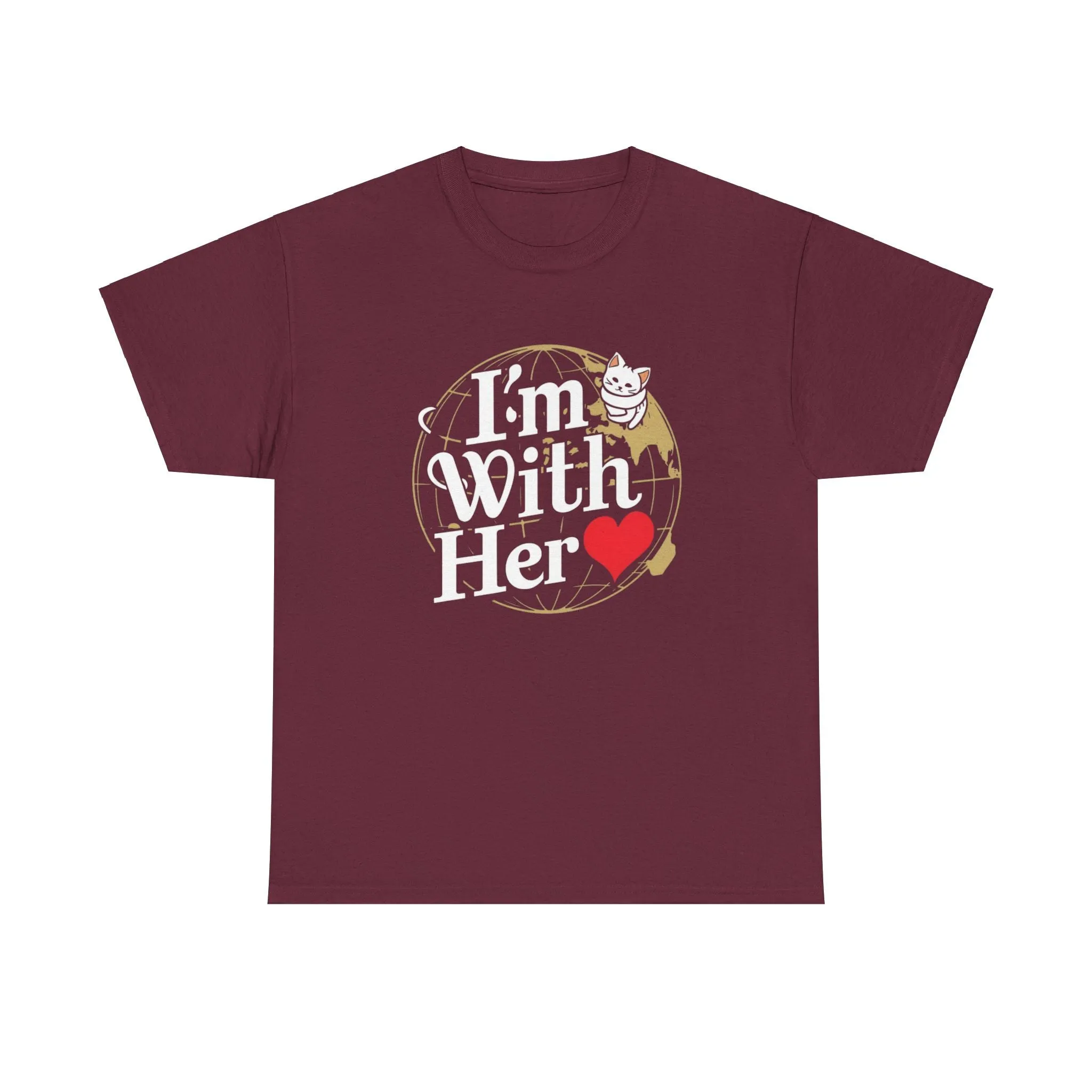 I'm With Her Planet Earth Unisex Cotton T-Shirt