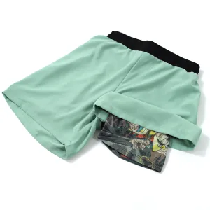 Kitsune "Battle" Compression-Lined Shorts