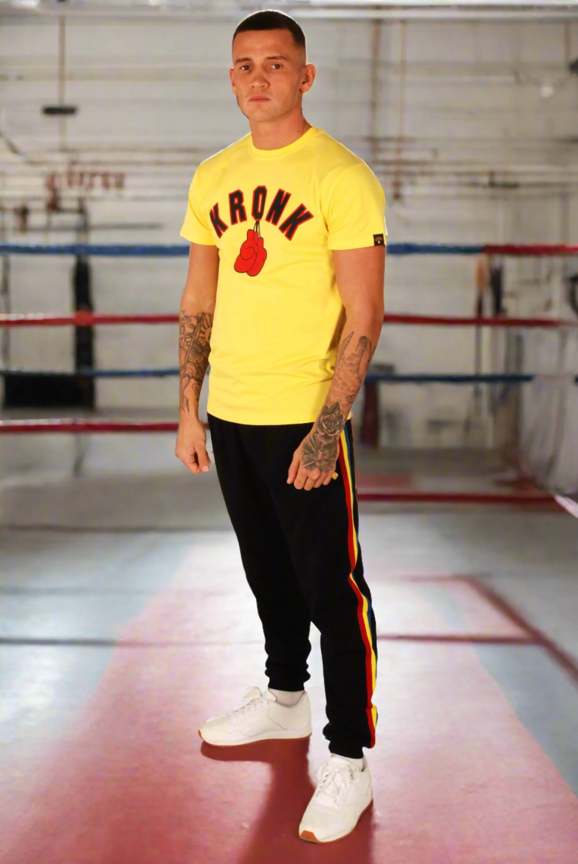 KRONK Gloves Regular Fit T Shirt Yellow