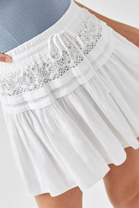 Lace Trim Skirt