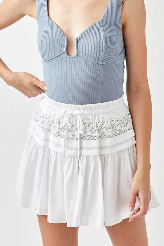 Lace Trim Skirt