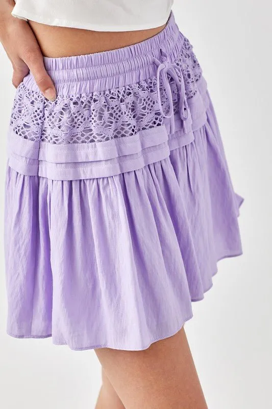 Lace Trim Skirt