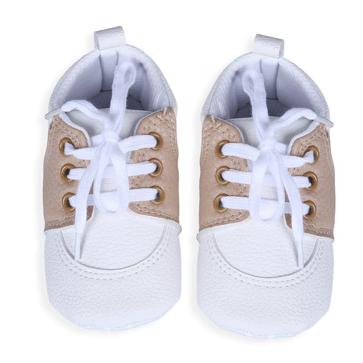 Lace-Up Stylish Leather Sneaker Shoes - White