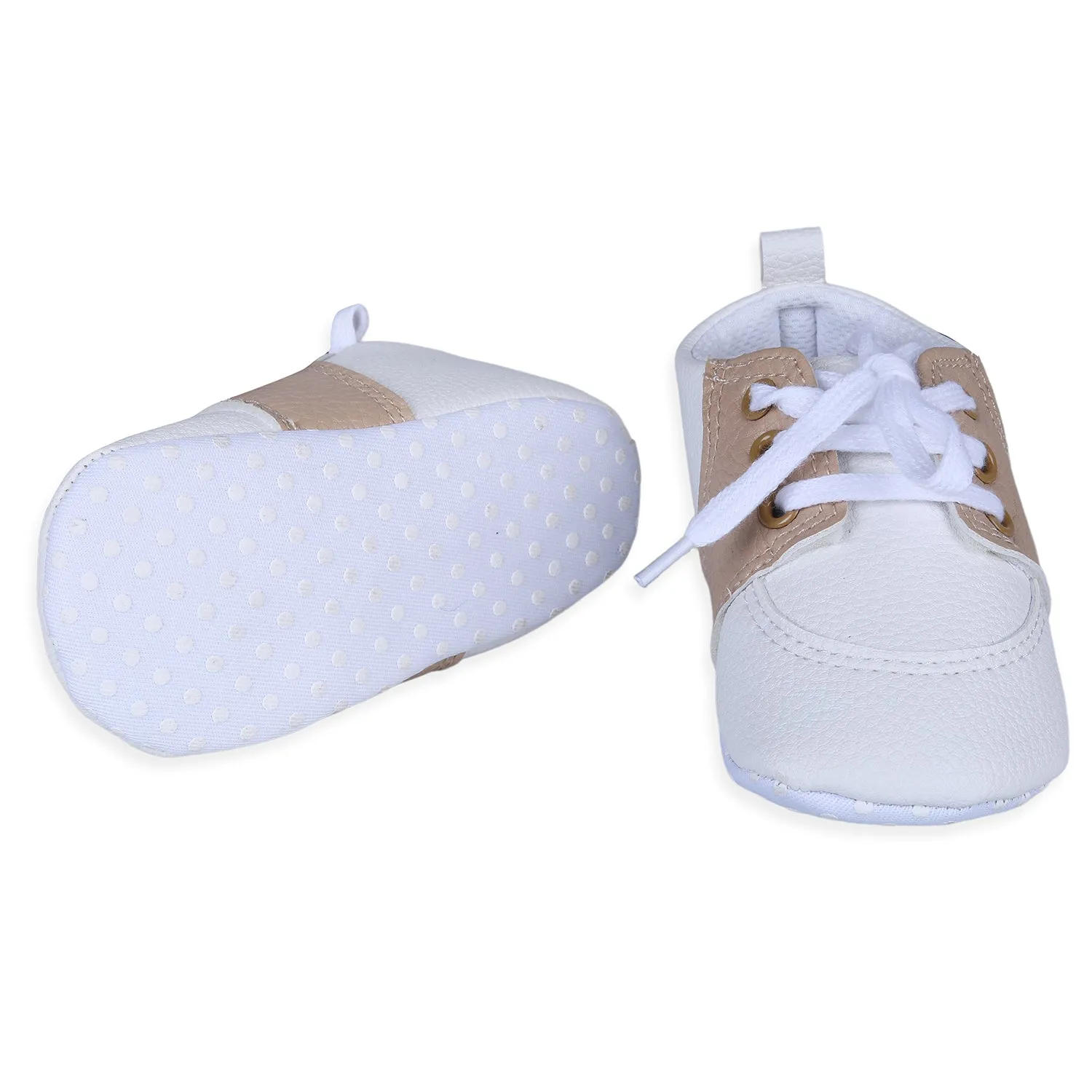Lace-Up Stylish Leather Sneaker Shoes - White