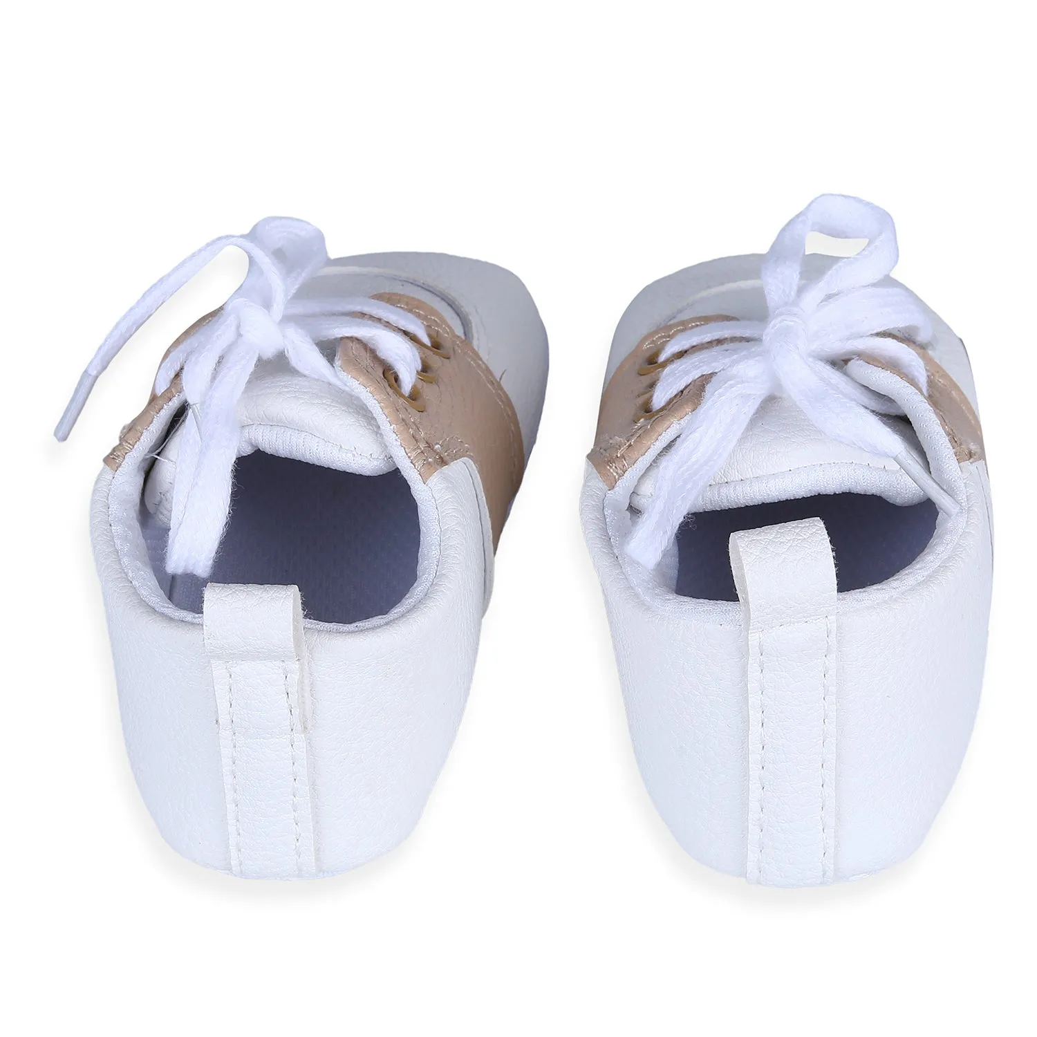 Lace-Up Stylish Leather Sneaker Shoes - White