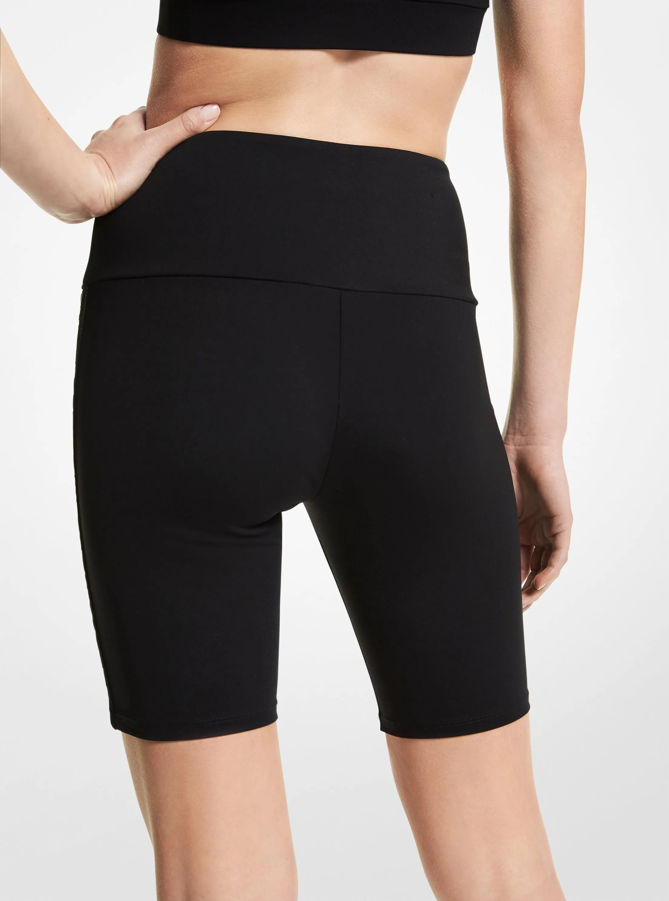 Logo Tape Nylon Blend Bike Shorts