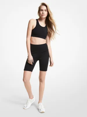 Logo Tape Nylon Blend Bike Shorts