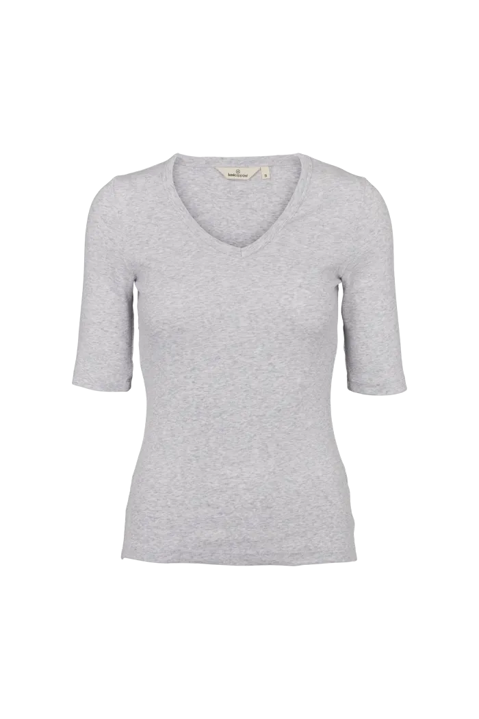 Ludmilla V-Neck - Light Grey Mel.