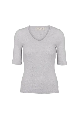Ludmilla V-Neck - Light Grey Mel.