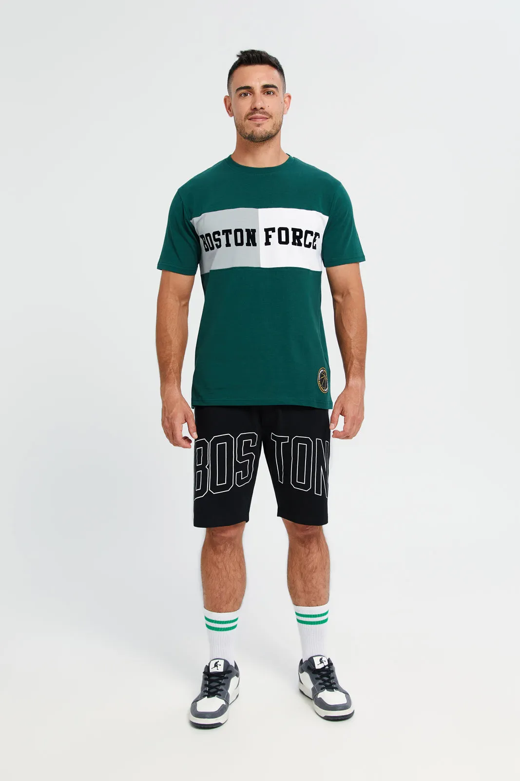 Men Black Printed Active Shorts