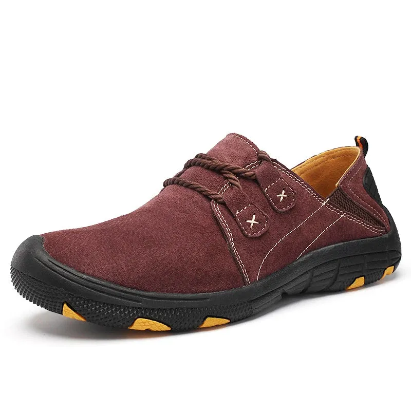 Men’s Suede Leather Casual Wear-Resistant Shoes