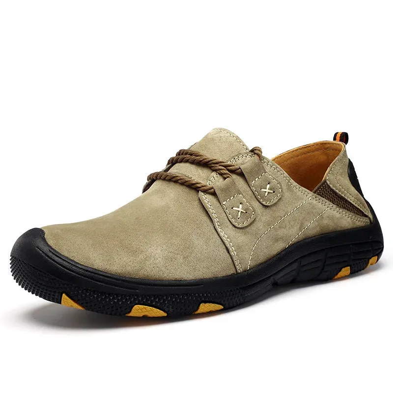 Men’s Suede Leather Casual Wear-Resistant Shoes