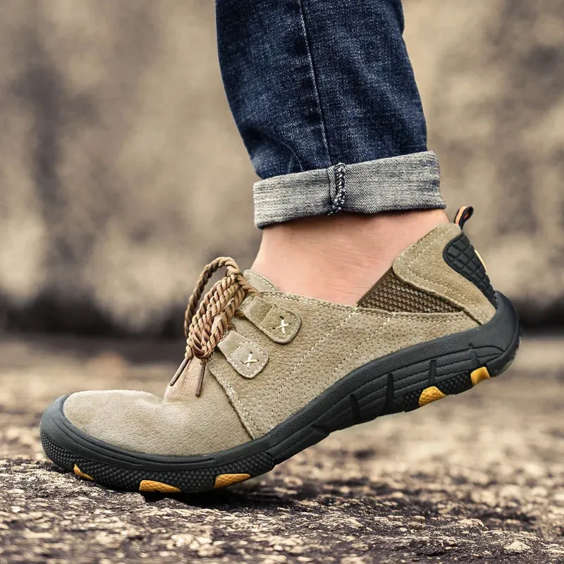 Men’s Suede Leather Casual Wear-Resistant Shoes