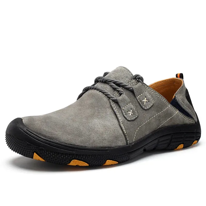 Men’s Suede Leather Casual Wear-Resistant Shoes