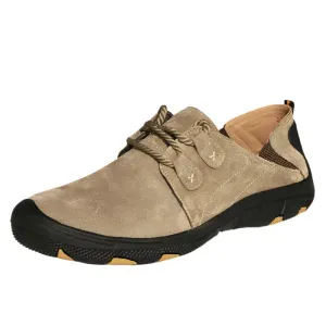 Men’s Suede Leather Casual Wear-Resistant Shoes