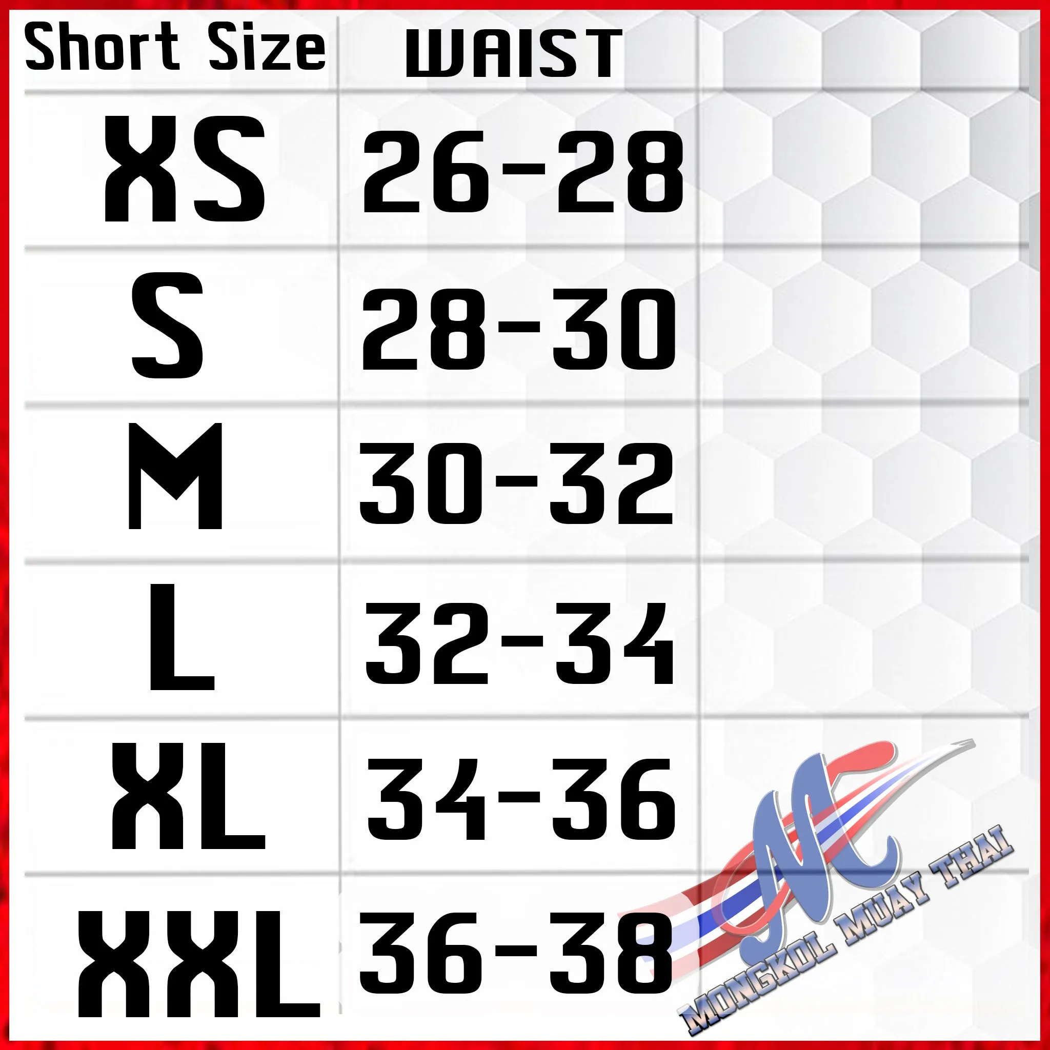 Mongkol Thai shorts Chok-Dee White Red