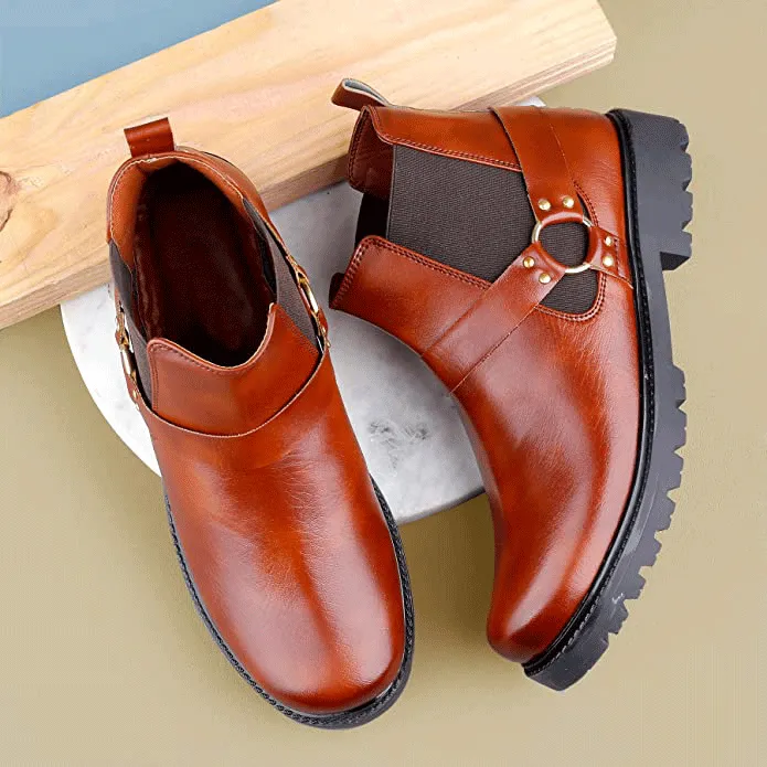 New Arrival Casual Ring Chelsea Slip-On Ankle Boot For Men's-JonasParamount