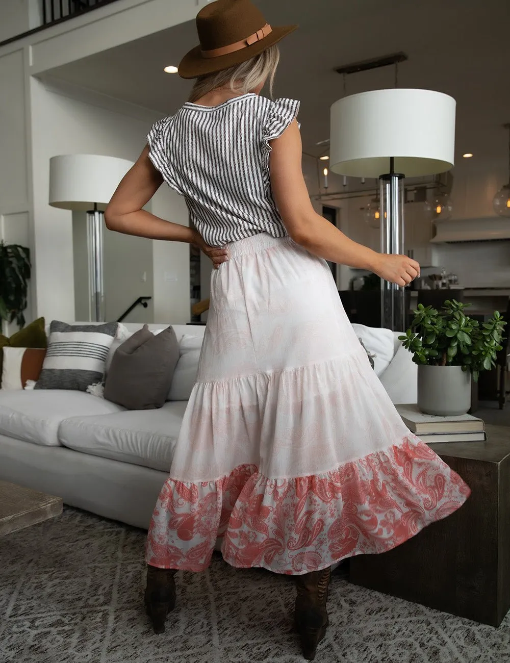 New Found Love Paisley Skirt