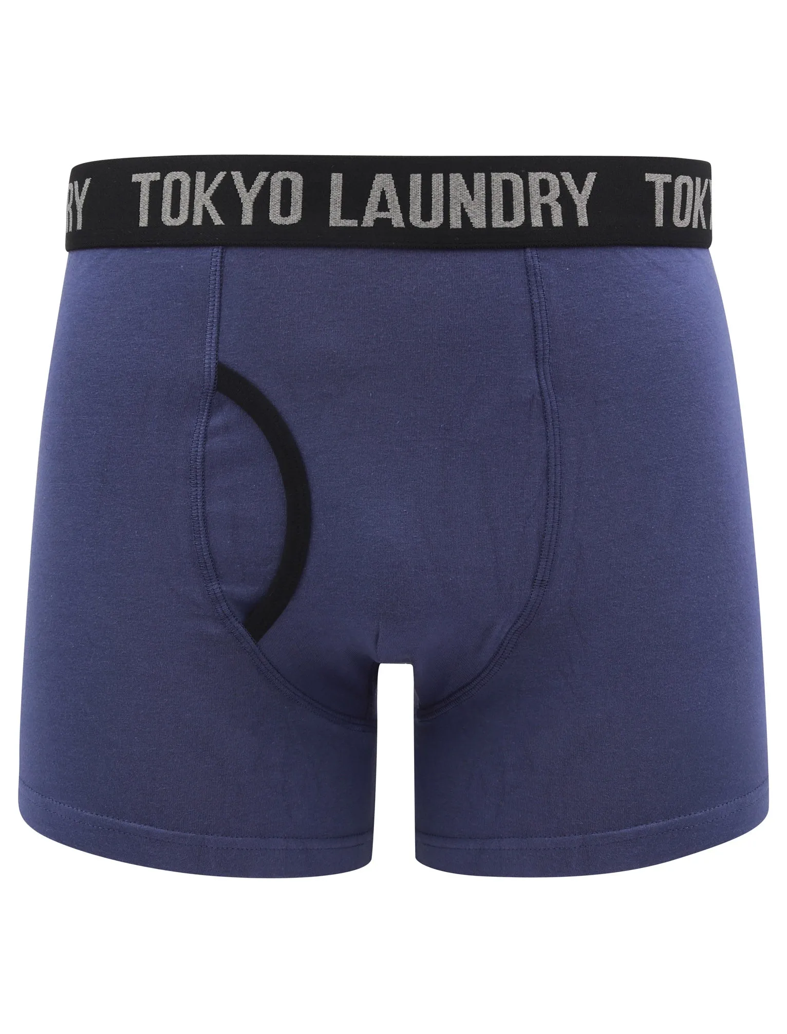 Oldfield (2 Pack) Boxer Shorts Set in Deep Cobalt / Light Grey Marl - Tokyo Laundry