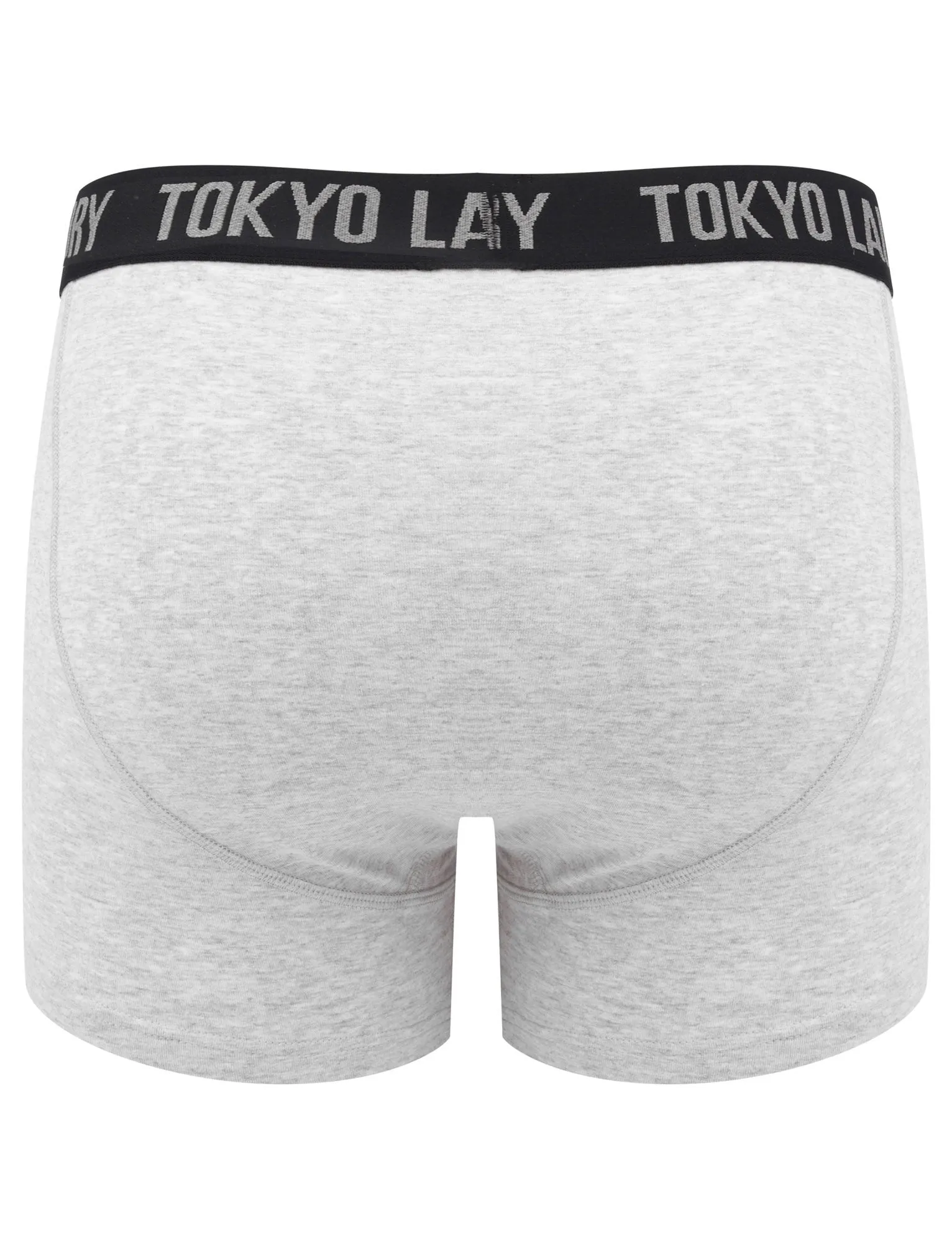 Oldfield (2 Pack) Boxer Shorts Set in Deep Cobalt / Light Grey Marl - Tokyo Laundry