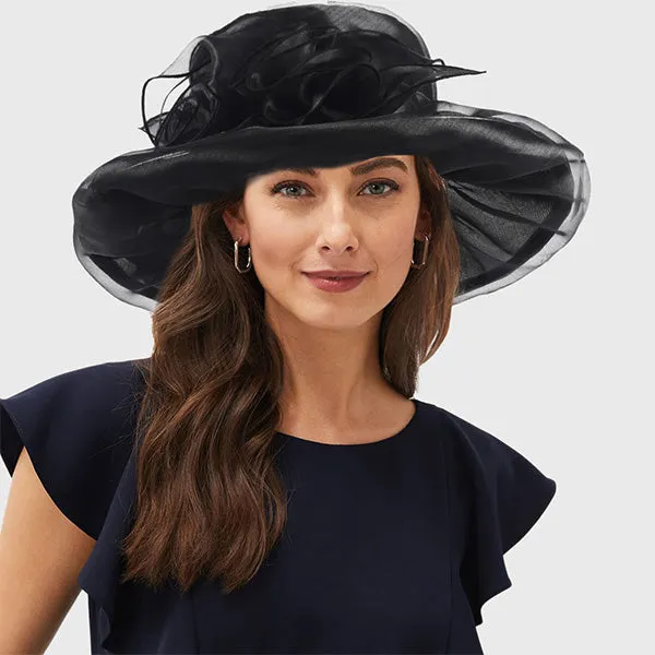 Organza Derby Church Hat Tea Party Wedding Hat S046