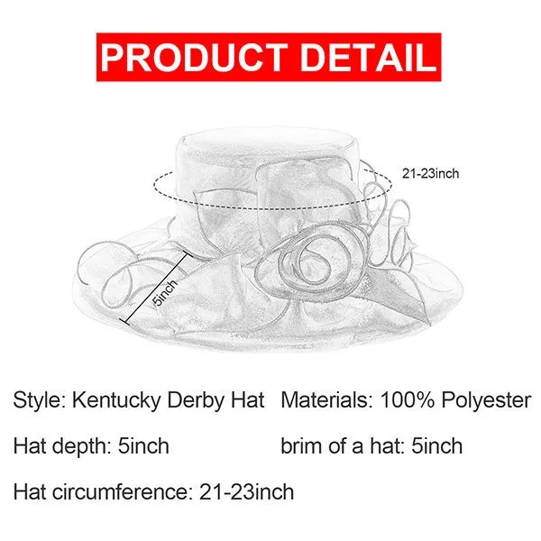 Organza Derby Church Hat Tea Party Wedding Hat S046