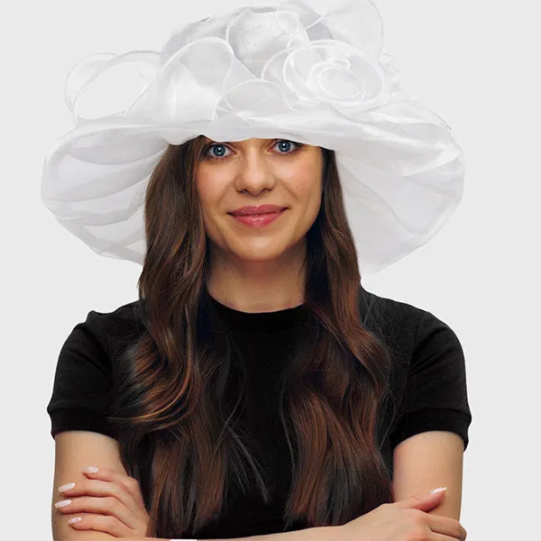 Organza Derby Church Hat Tea Party Wedding Hat S046