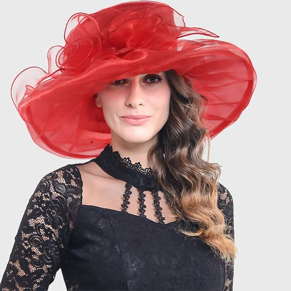 Organza Derby Church Hat Tea Party Wedding Hat S046