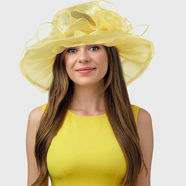 Organza Derby Church Hat Tea Party Wedding Hat S046