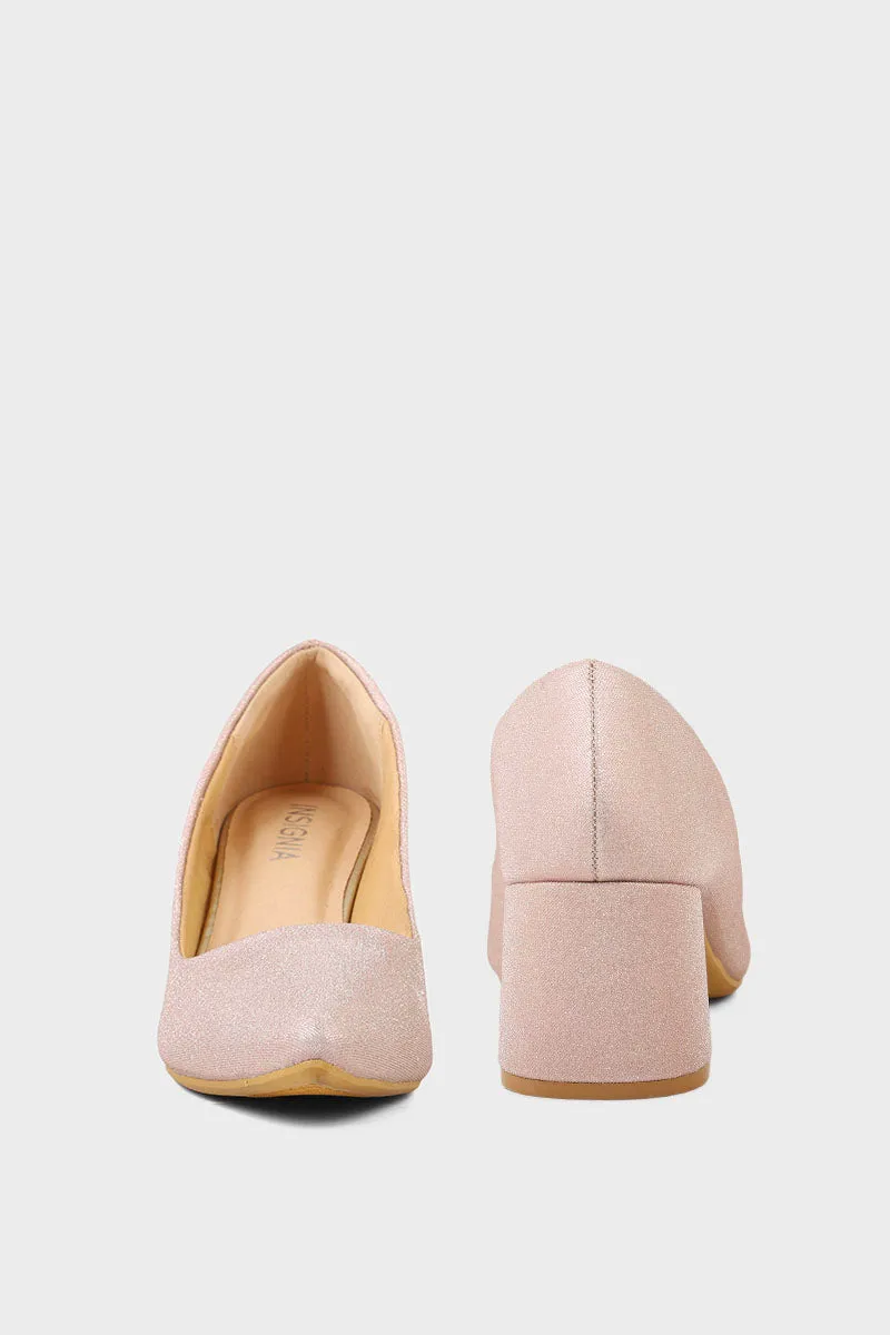 Party Wear Court Shoes I44436-Peach