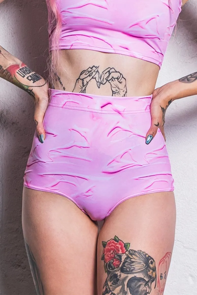 Pink Cream High Waisted Shorts