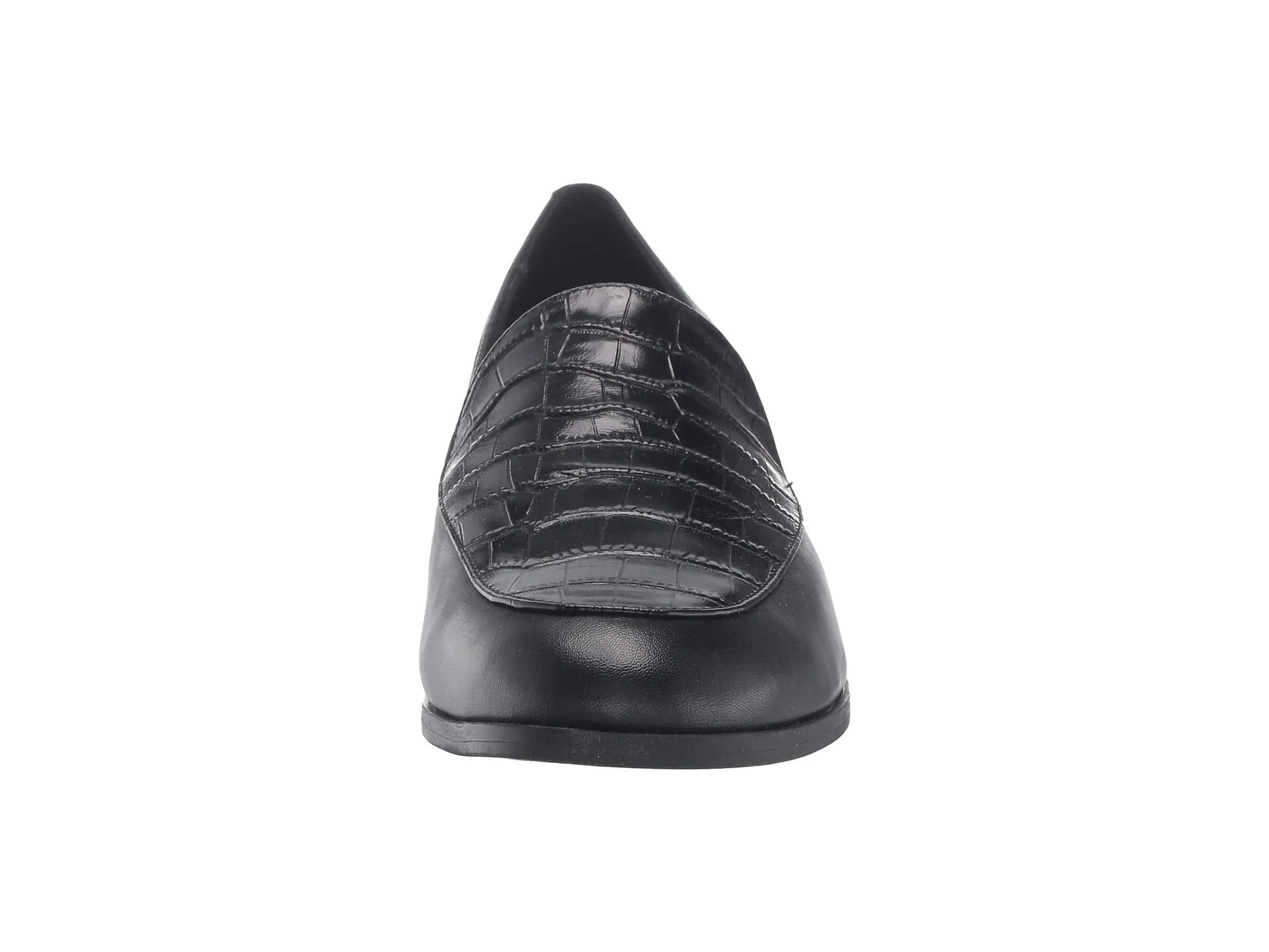 Pip Black Leather Easy Spirit Loafer Flats