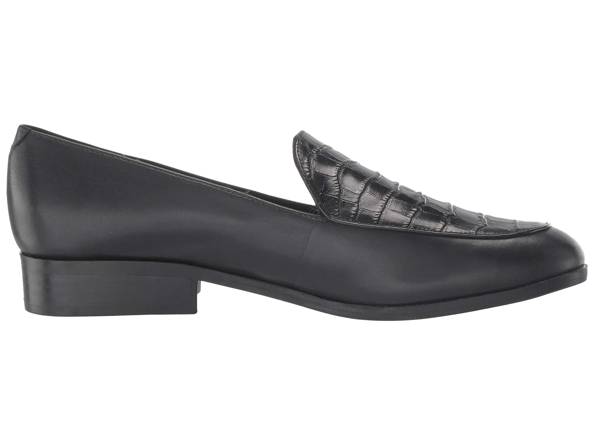 Pip Black Leather Easy Spirit Loafer Flats