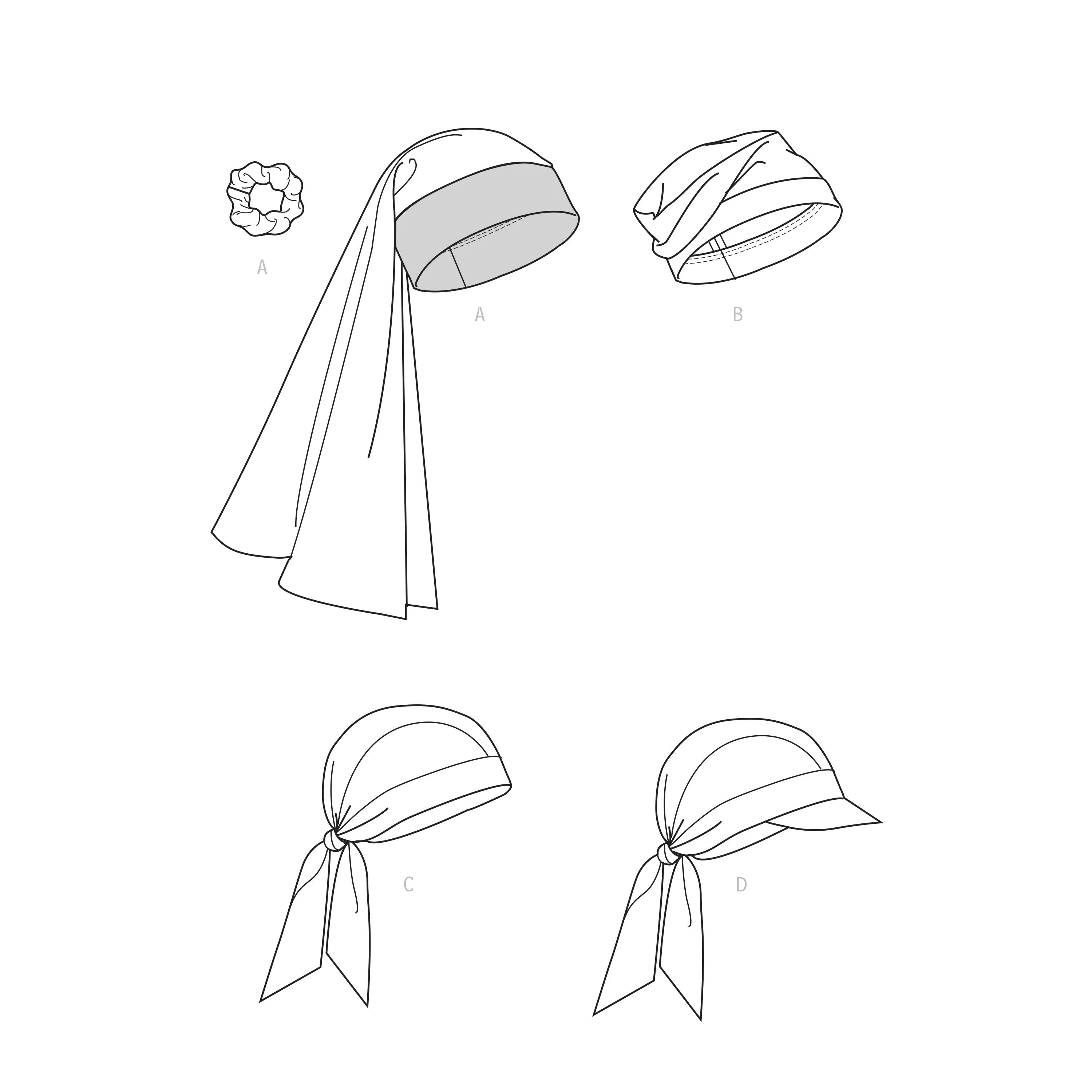 Simplicity Pattern 9519 Head Wraps And Hats