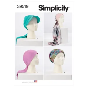 Simplicity Pattern 9519 Head Wraps And Hats