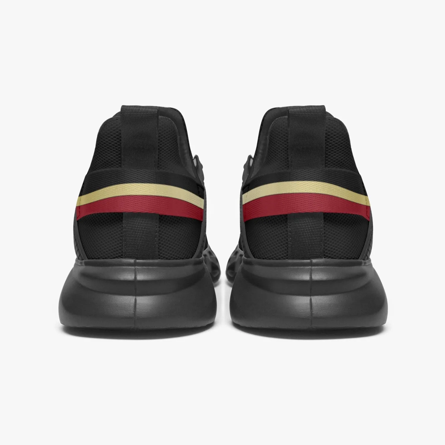 Snooty Fox Art Unisex Mesh Running Shoes - Red and Gold
