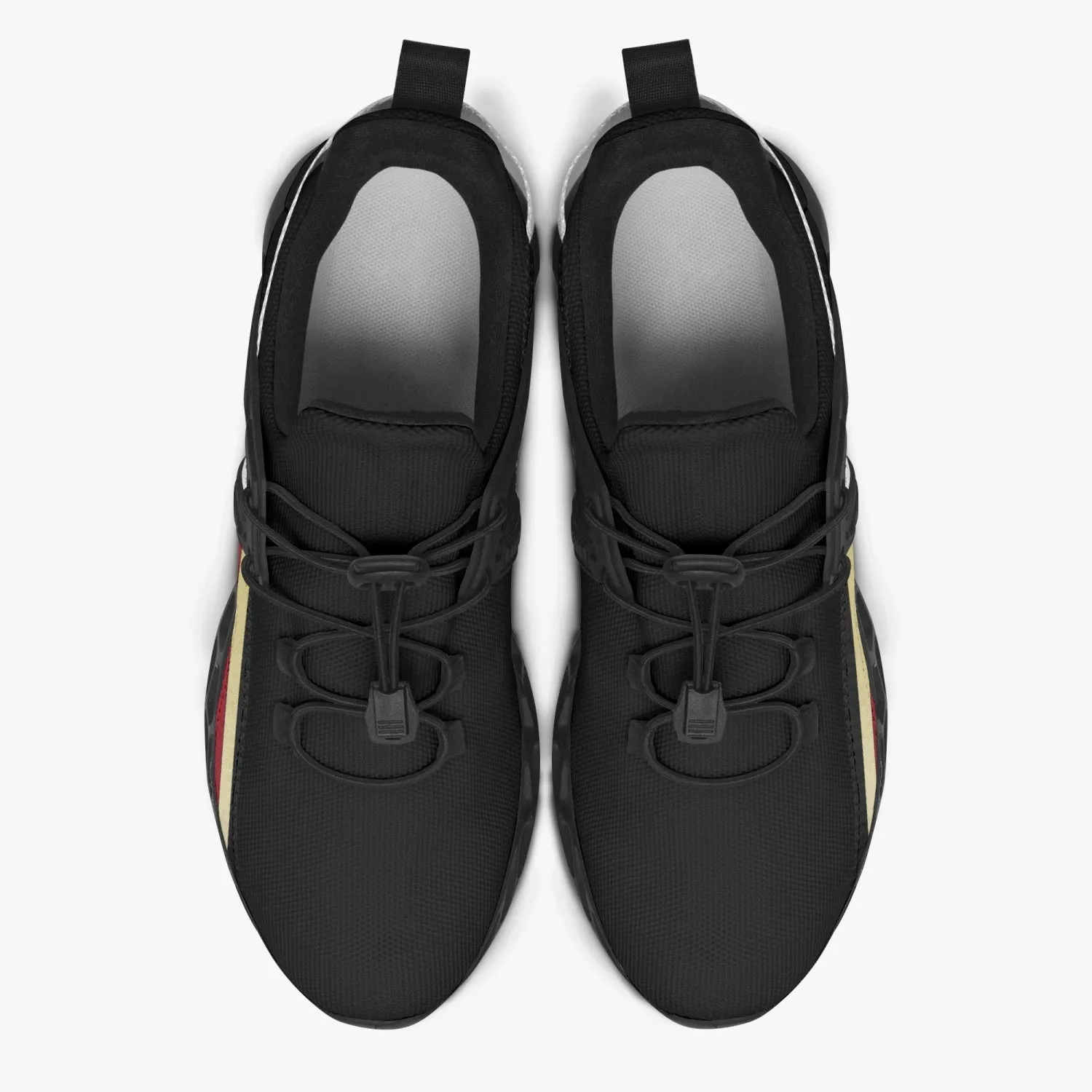 Snooty Fox Art Unisex Mesh Running Shoes - Red and Gold