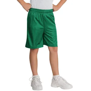 Sport-Tek Youth Kelly Green PosiCharge Classic Mesh Shorts