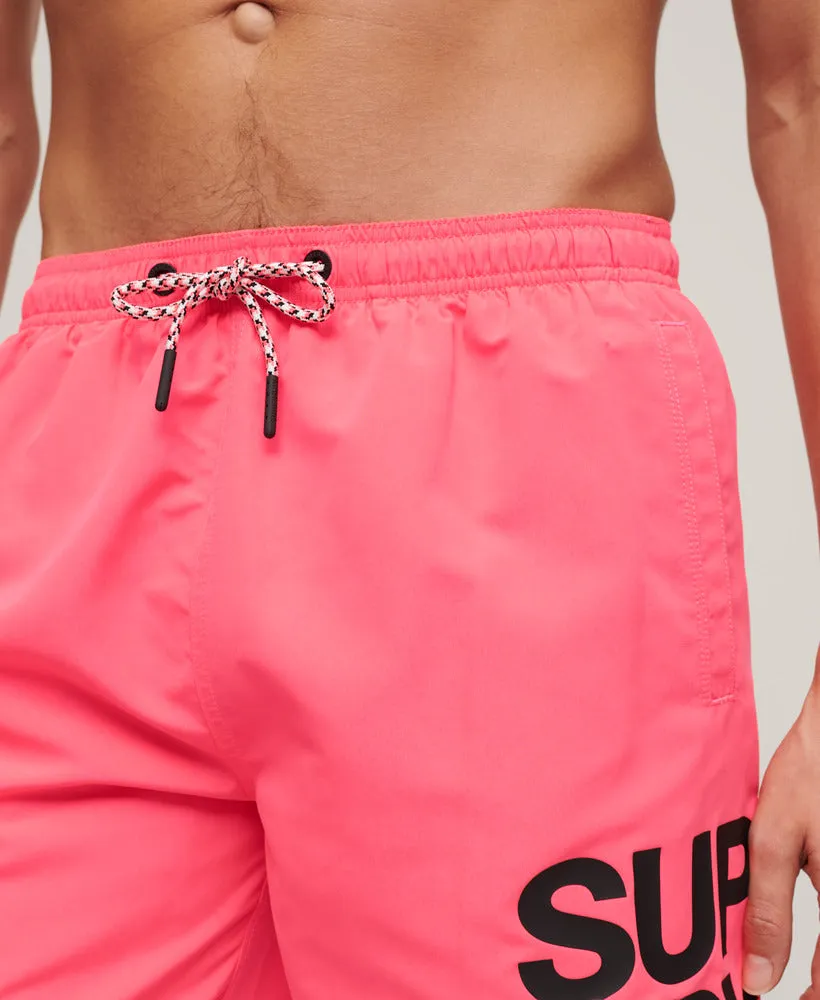 Sportswear Logo 17" Recycled Swim Shorts - Shocking Pink