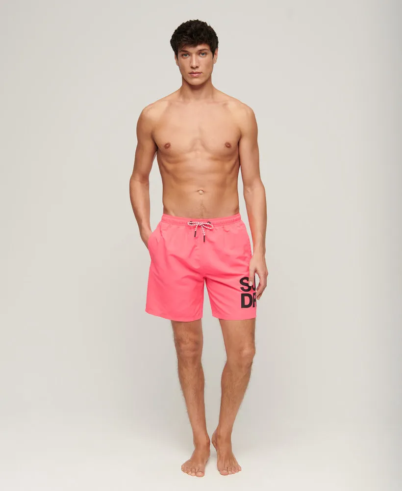 Sportswear Logo 17" Recycled Swim Shorts - Shocking Pink