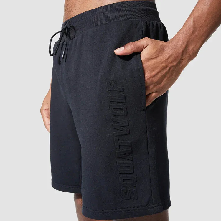 SQUATWOLF Men's Graphic Wordmark Jogger Shorts