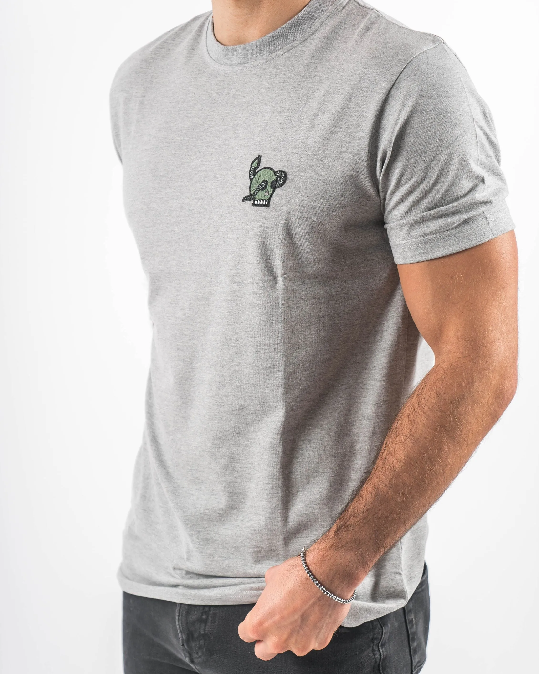 T-shirt with Green Skull