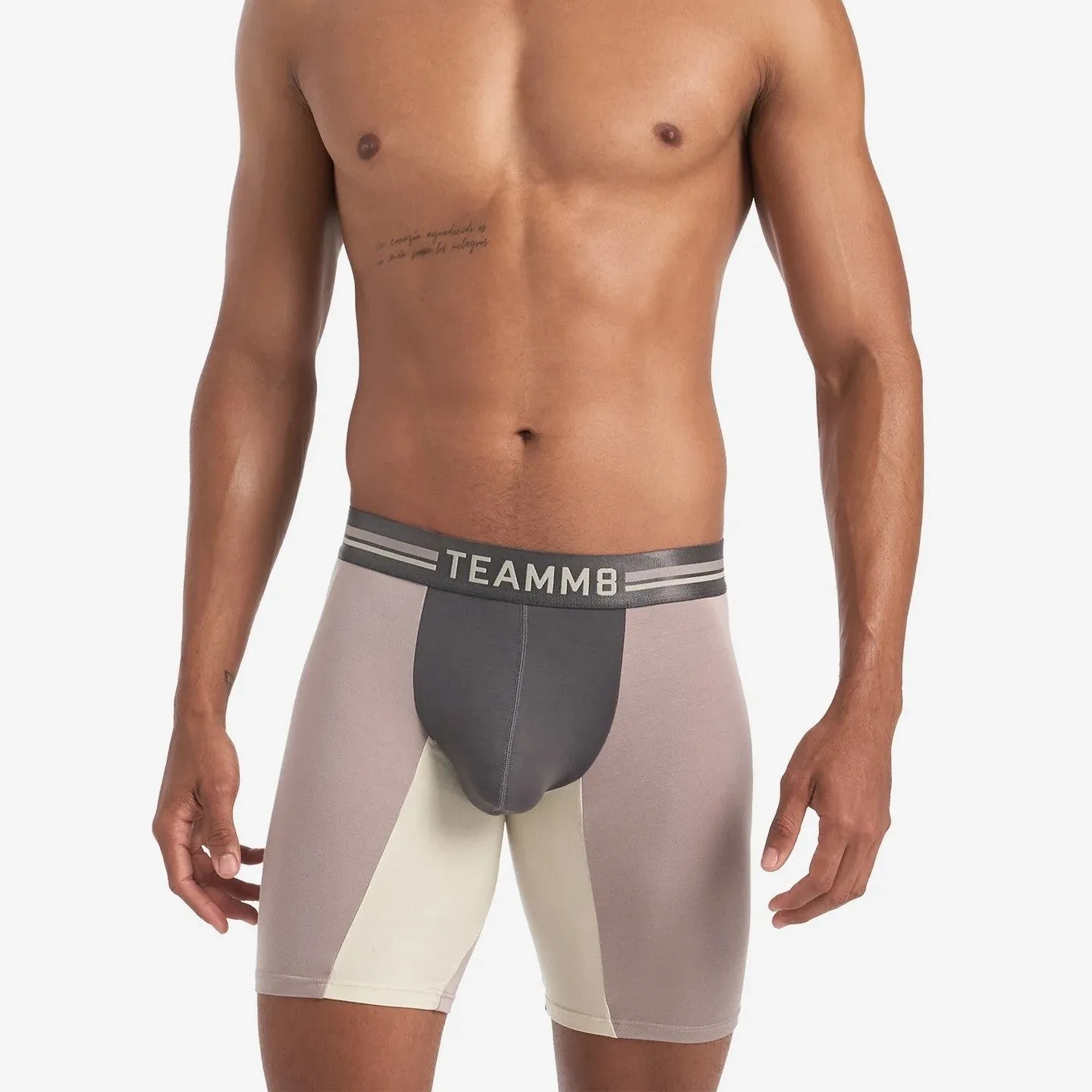 Teamm8 Bamboo Sports boxer modal mink grey