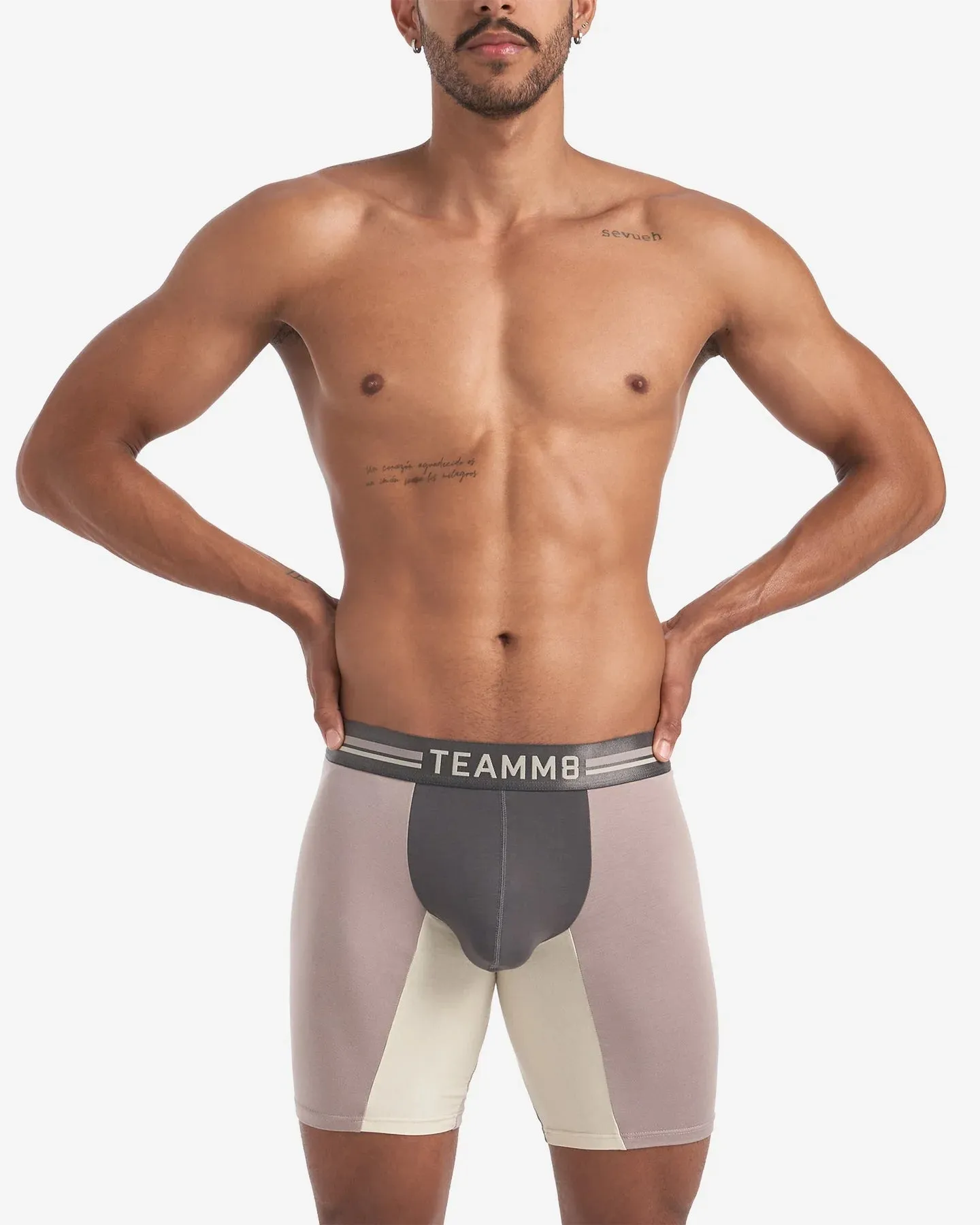 Teamm8 Bamboo Sports boxer modal mink grey