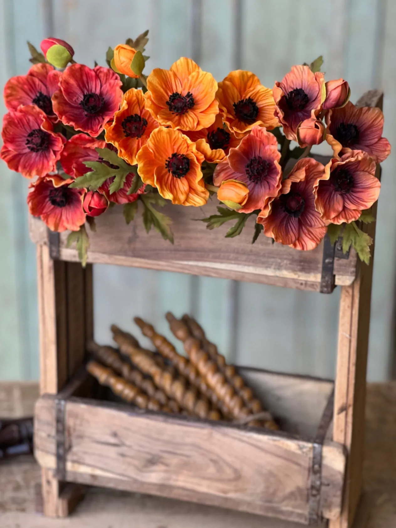 Terracotta poppies bundle - real touch
