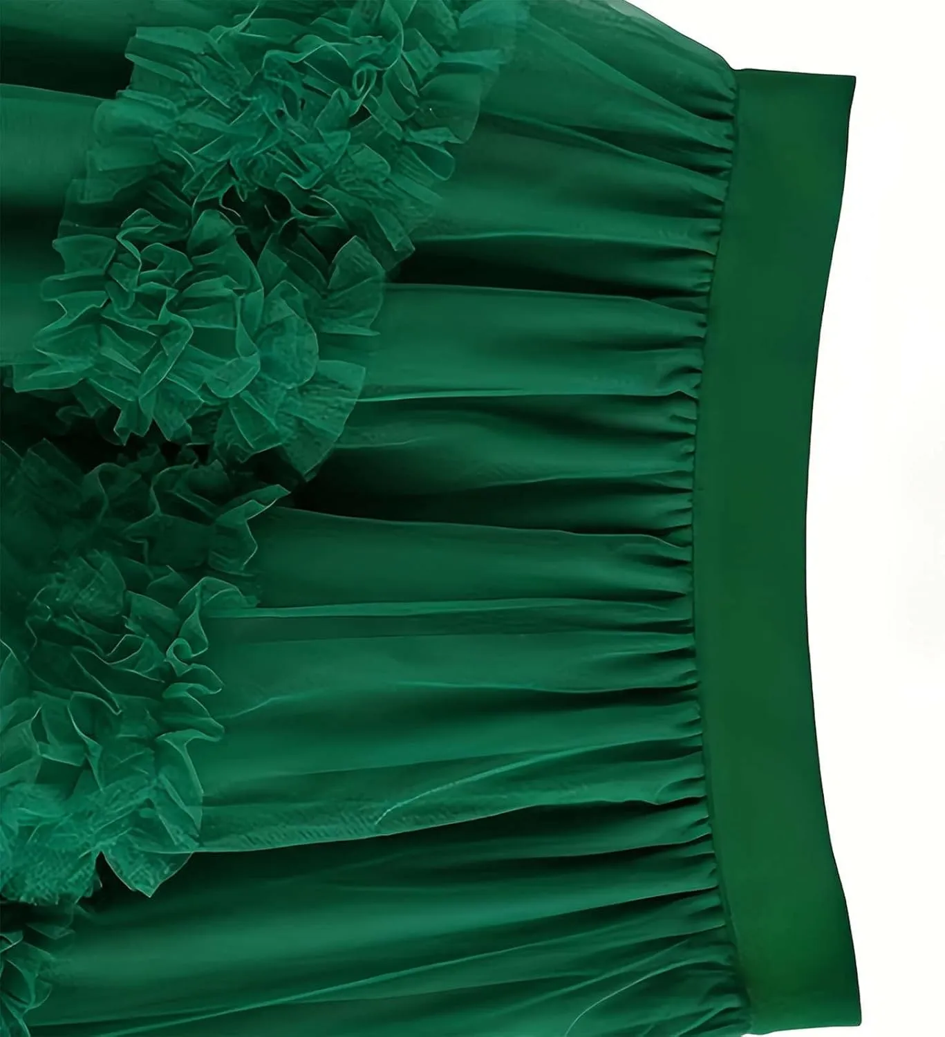 Tulle Skirts for Women Trendy Elastic High Waist A Line Midi Long Skirt Mesh Pleated Layered Prom Party Swing Skirts
